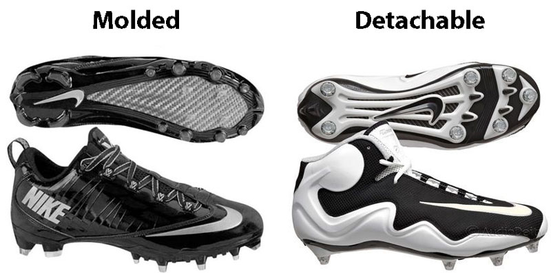 Molded vs Detachable Studs - How to Choose Football Cleats - Athlete Audit